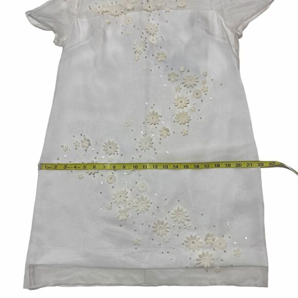 TED Baker Findon Ivory Embellished Floral Dress - Picture 11 of 14